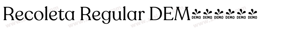 Recoleta Regular DEM字体转换